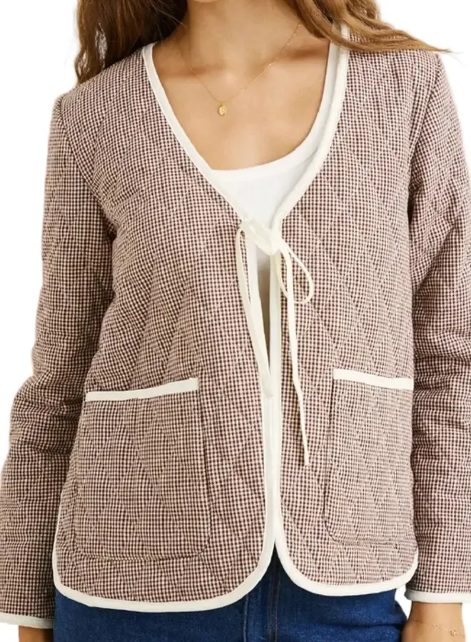 LONDON CHECK QUILTED JACKET