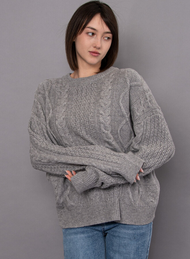 ESTERA CABLE FRONT LONG SLEEVE