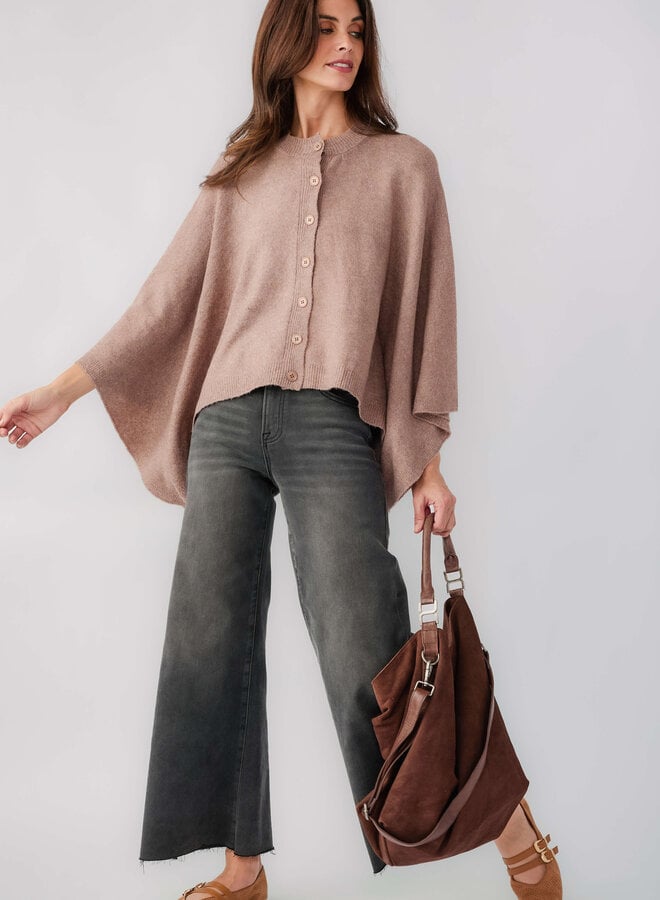 COSTANZA BUTTON PONCHO