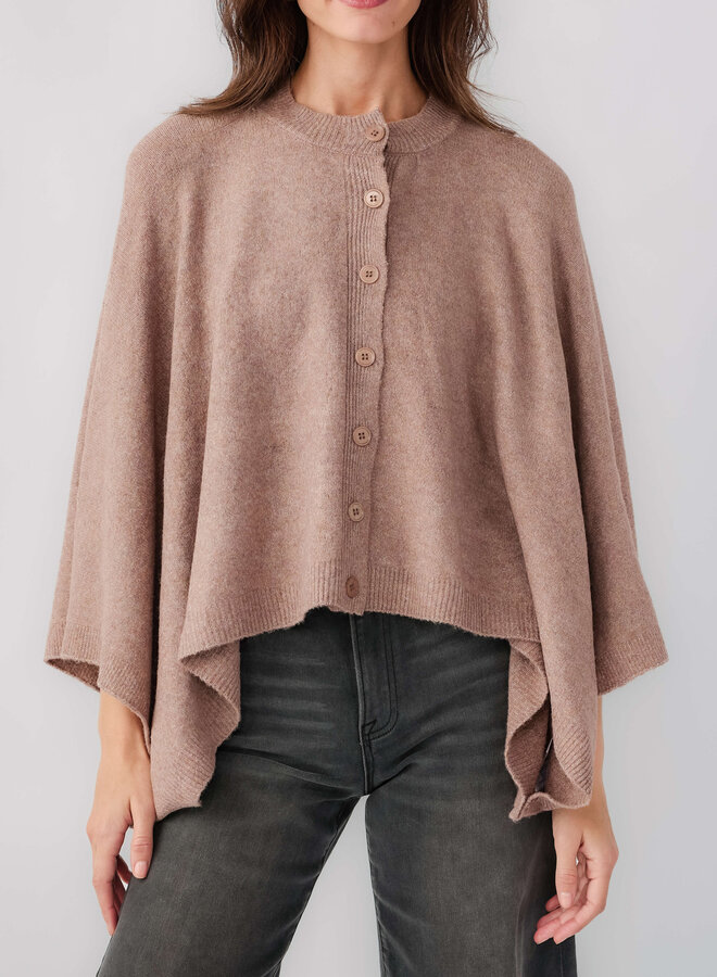 COSTANZA BUTTON PONCHO