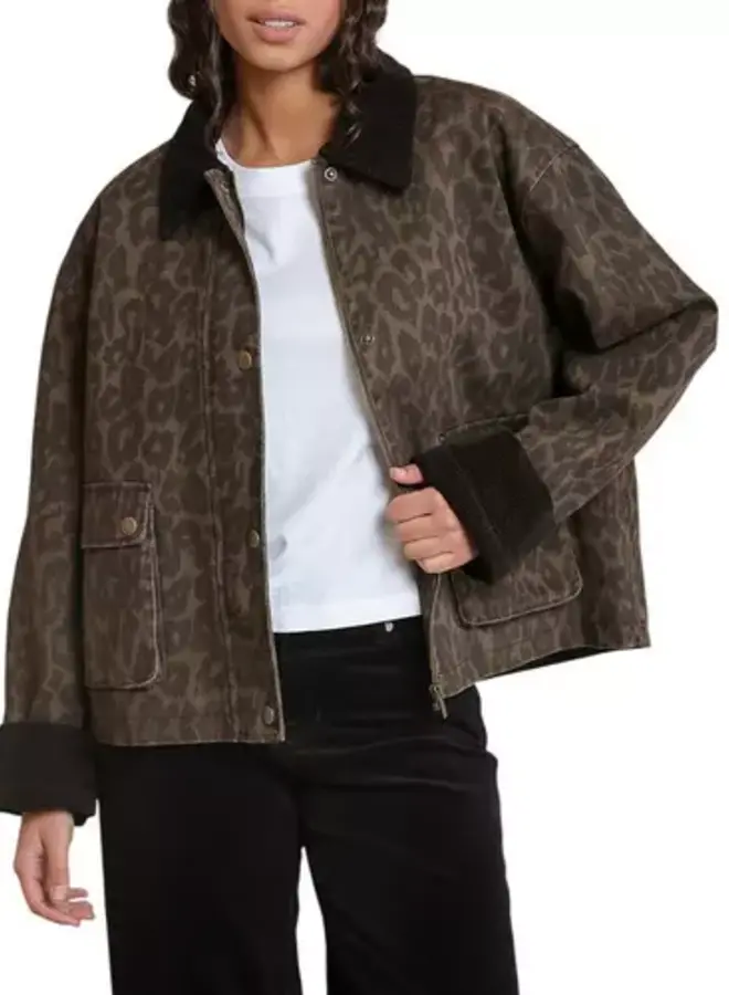 LEOPARD DENIM JACKET