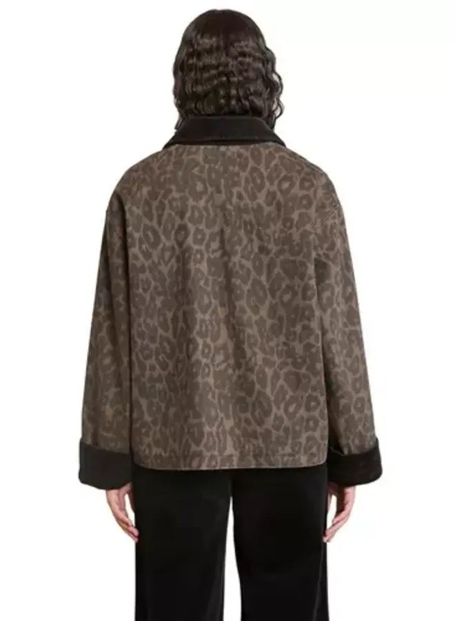 LEOPARD DENIM JACKET