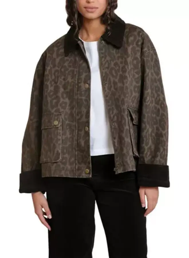 LEOPARD DENIM JACKET