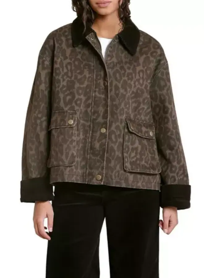 LEOPARD DENIM JACKET