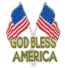 PFEIL & HOLING GOD BLESS AMERICA PLAQUE W/FLAGS  2 1/2’’ BOX 48 CT