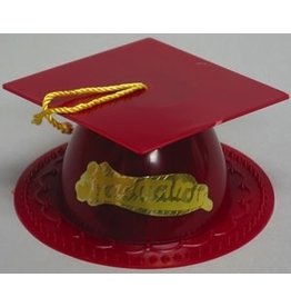 PFEIL & HOLING MAROON/BURGUNDY  GRADUATION CAP 3½" BOX 24 CT