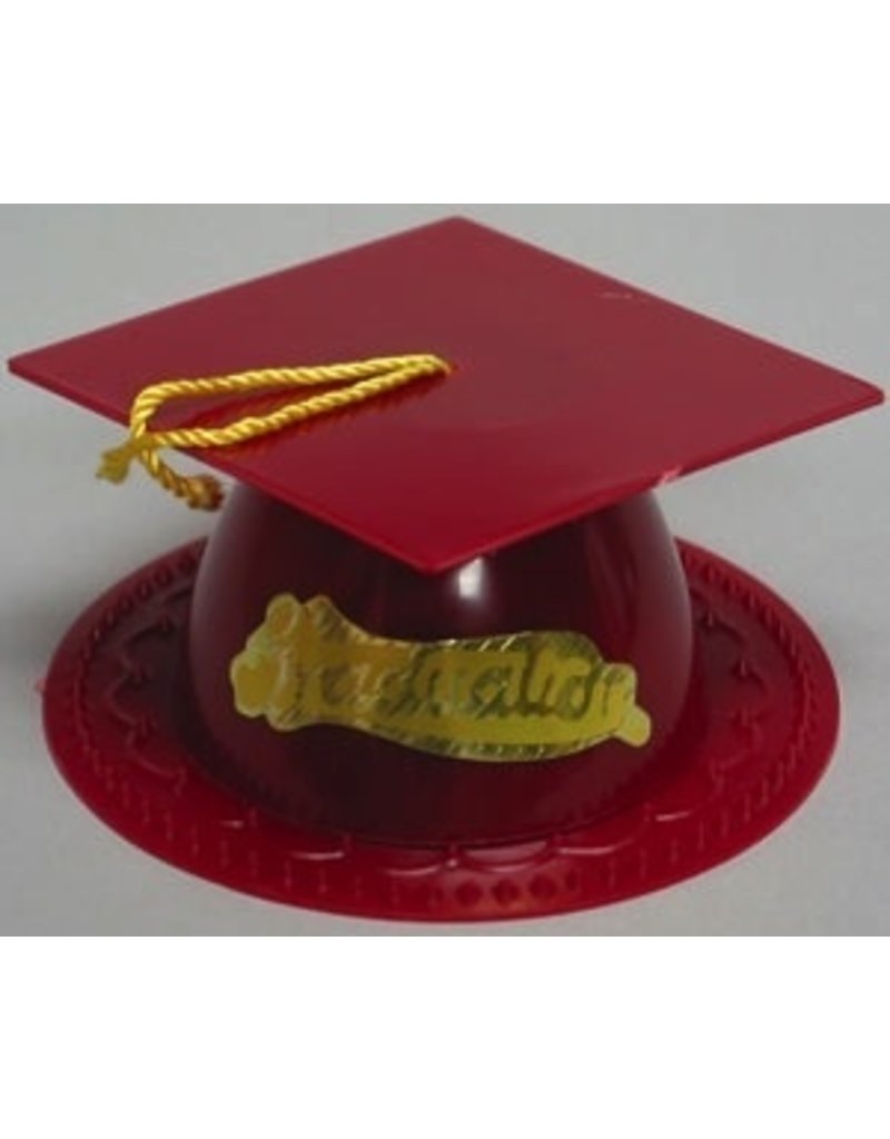 PFEIL & HOLING MAROON/BURGUNDY  GRADUATION CAP 3½" BOX 24 CT