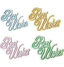 PFEIL & HOLING BEST WISHES PLAQUE - ASST.  3" BOX 144 CT