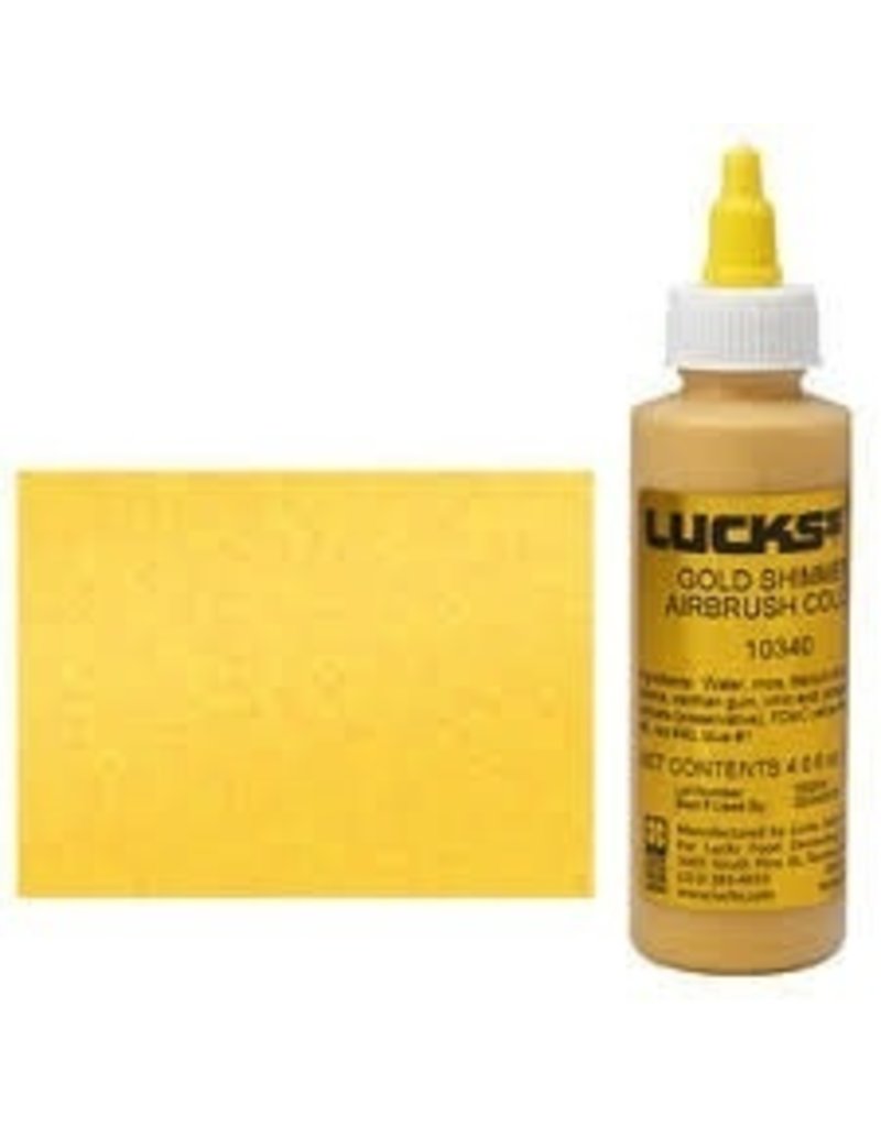 LUCKS FOOD DECORATING GOLD SHIMMER AIRBRUSH COLOR - 4 OZ  LUCKS   J.A.R.