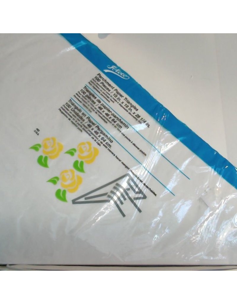 ATECO 18" PARCHMENT PAPER TRIANGLE  BOX 100 CT