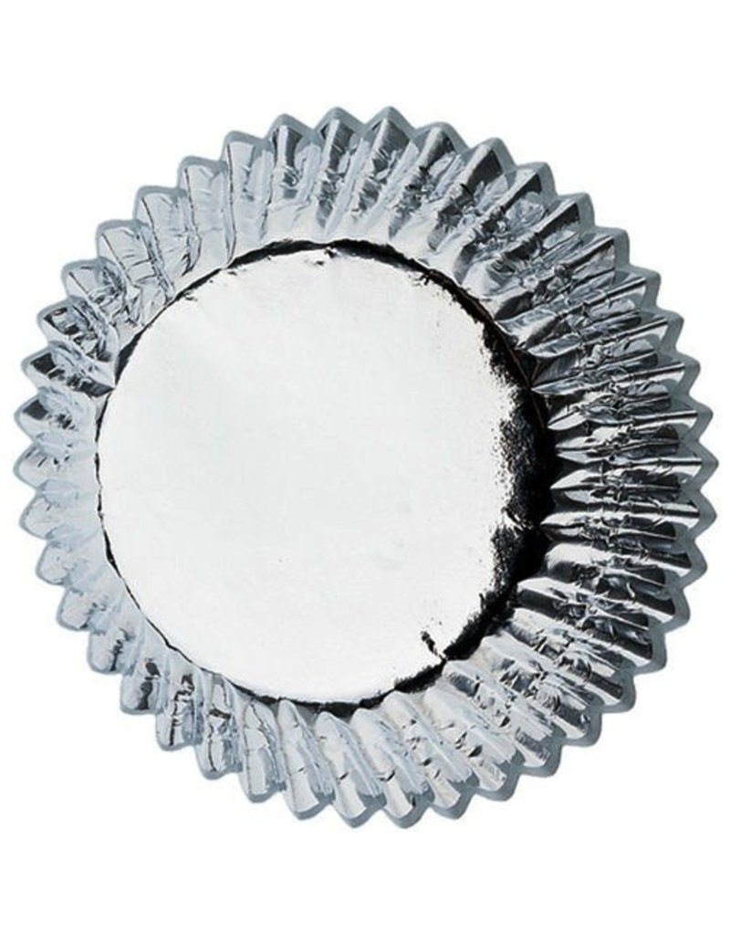 WILTON ENTERPRISES 1.25"  SILVER FOIL MINI BAKING CUP 36 CT