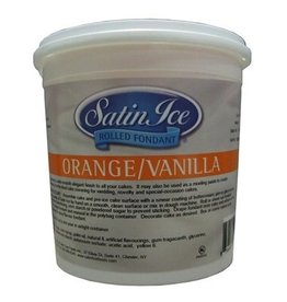SATIN FINE FOODS ORANGE SATIN ICE FONDANT 2 LB
