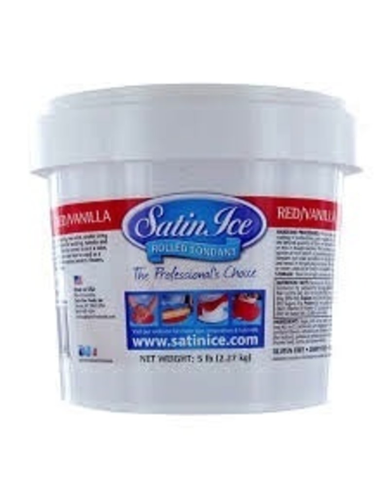 SATIN FINE FOODS RED SATIN ICE FONDANT 2 LB