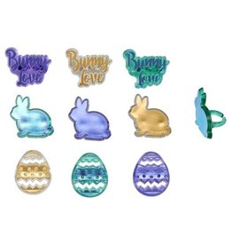 DECOPAC RINGS - EASTER LOVE  1-1/2“ PKG 144 CT