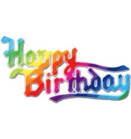 PFEIL & HOLING HAPPY BIRTHDAY RAINBOW PLAQUE 3 3/4'' BOX 36 CT