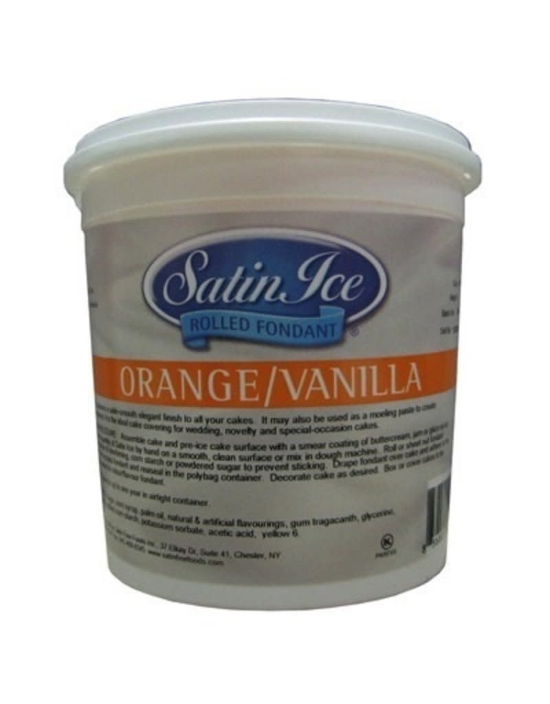 SATIN FINE FOODS ORANGE SATIN ICE FONDANT 2 LB