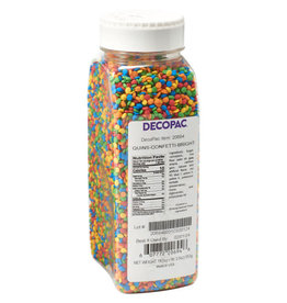 DECOPAC BRIGHT CONFETTI QUINS MIX JAR 19.5 OZ