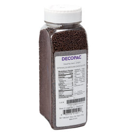 DECOPAC MEDIUM CHOCOLATE SPRINKLE JAR 26 OZ