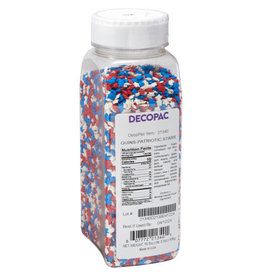 DECOPAC PATRIOTIC  STAR  QUINS MIX JAR 26 OZ