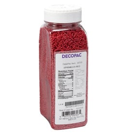 DECOPAC RED SPRINKLES JAR 26 OZ