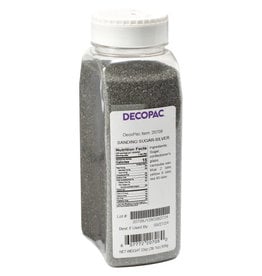 DECOPAC SILVER SANDING SUGAR JAR 33 OZ