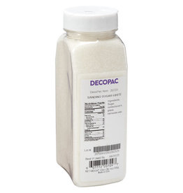 DECOPAC WHITE SANDING SUGAR JAR 33 OZ