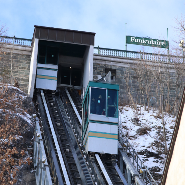 Visite à pied hivernale à Québec