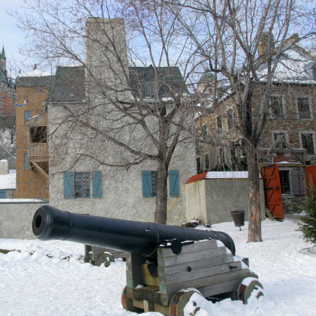 Visite à pied hivernale à Québec