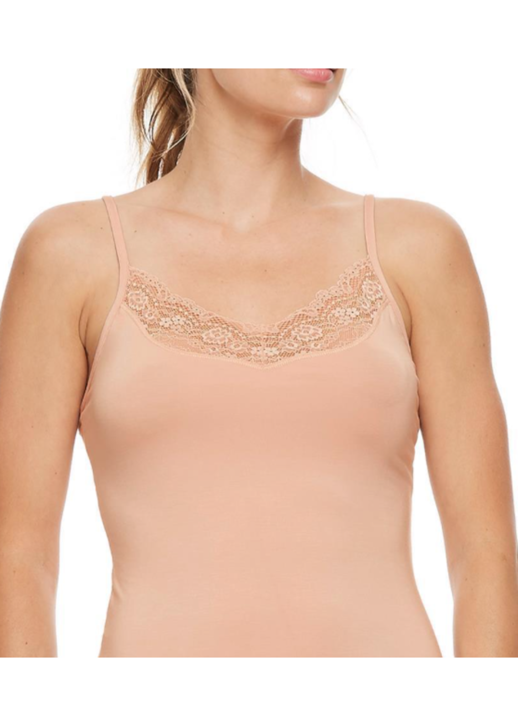 Montelle Intimates Lace Trim Bralette In Seashell