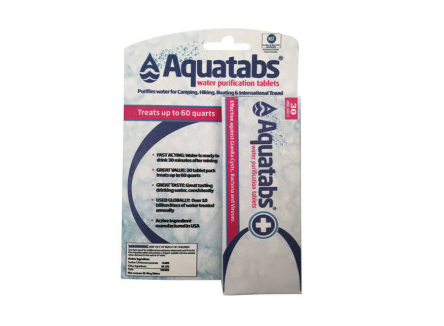 Aquatabs 30 Pack Water Purification Tablets