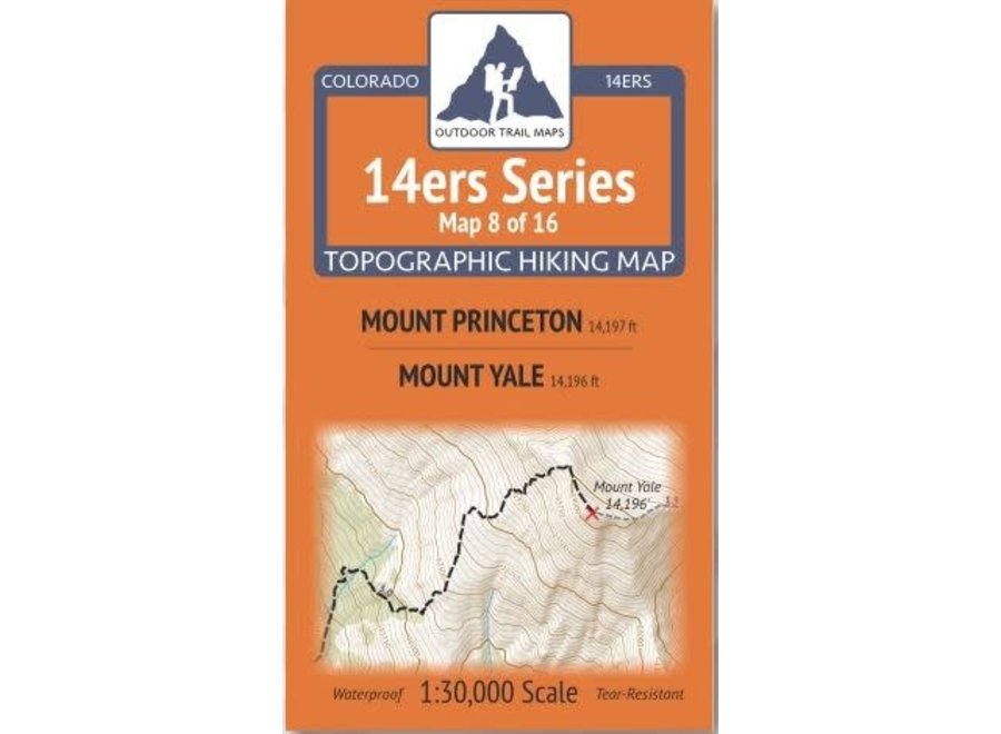 Outdoor Trail Maps 14ers Series Map 08/16 Princeton | Yale