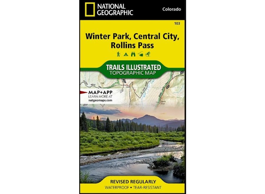 Trails Illustrated 103 Winter Park, Central City, Rollins Pass