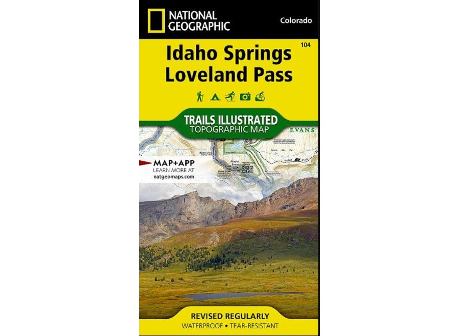 Trails Illustrated 104 Idaho Springs, Loveland Pass