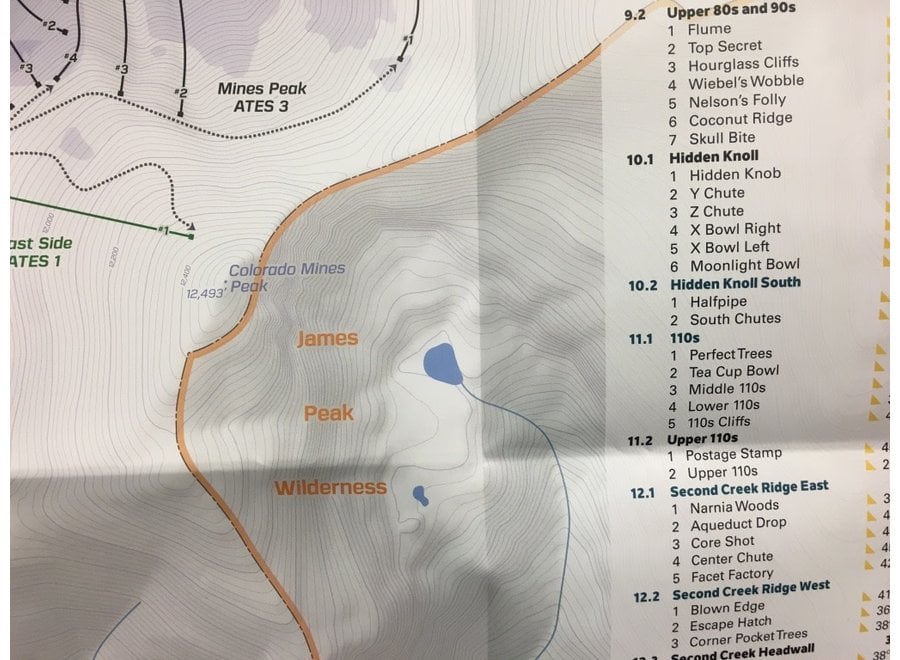 Beacon Guidebooks Berthoud Pass Backcountry Skiing Map
