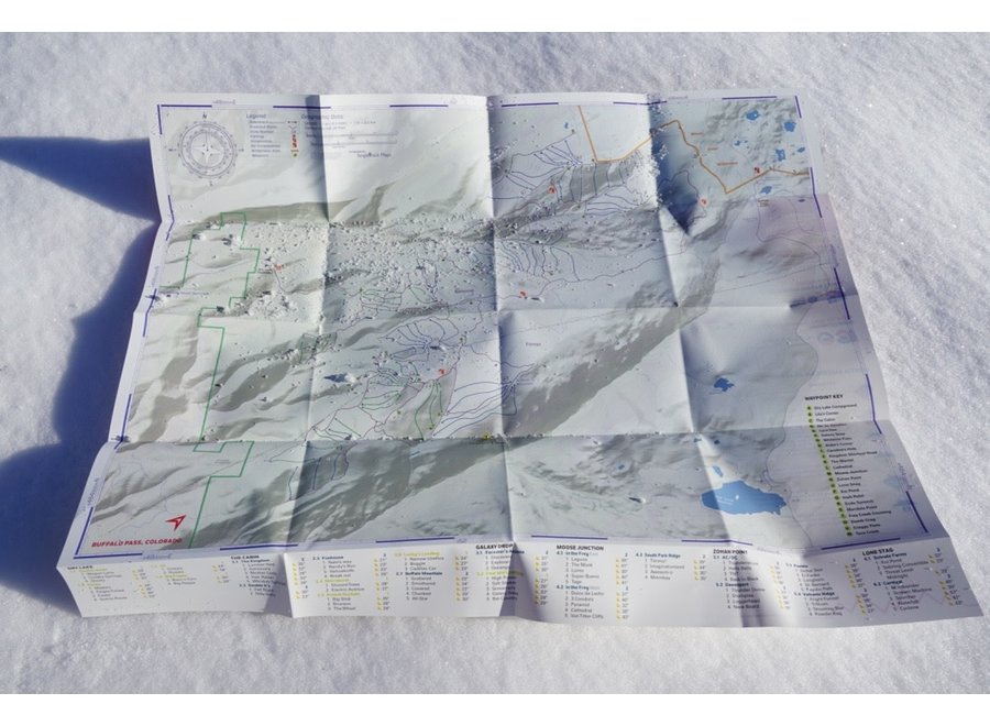 Beacon Guidebooks Buffalo Pass Backcountry Skiing Map