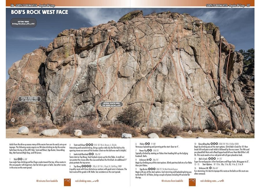 40 Minutes From Leadville Rock Climbing Guidebook Second Edition by Justin Talbot