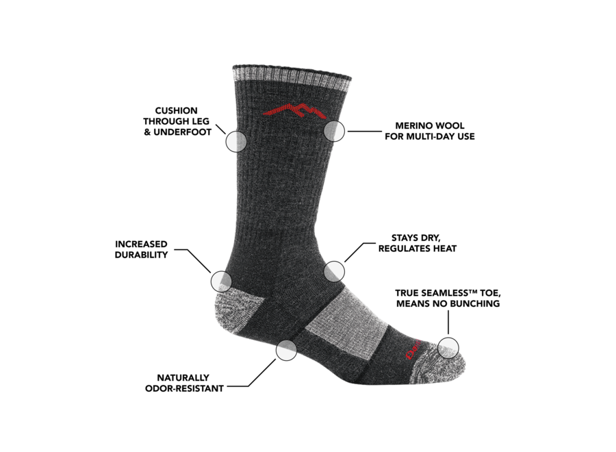 Darn Tough Hiker Boot Midweight Full Cushion Hiking Socks 1405