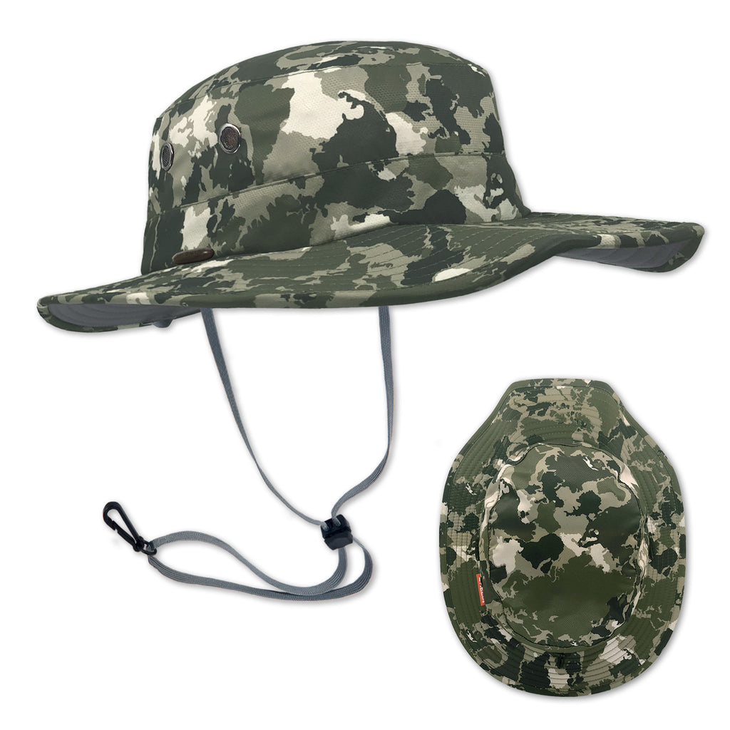 Camouflage Camo Green Fedora Hat Men's XL hunting camping fishing