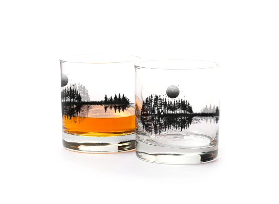 Black Lantern Whiskey Glass