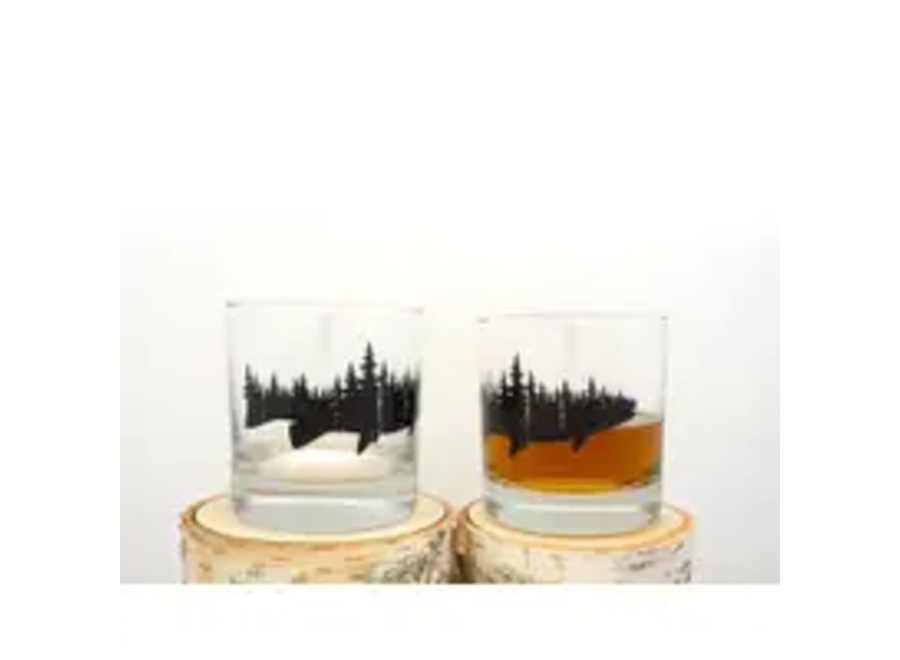 Black Lantern Whiskey Glass