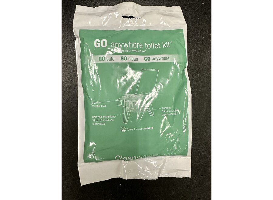 Cleanwaste GO Anywhere Toilet Kit (Formerly the WAG bag)