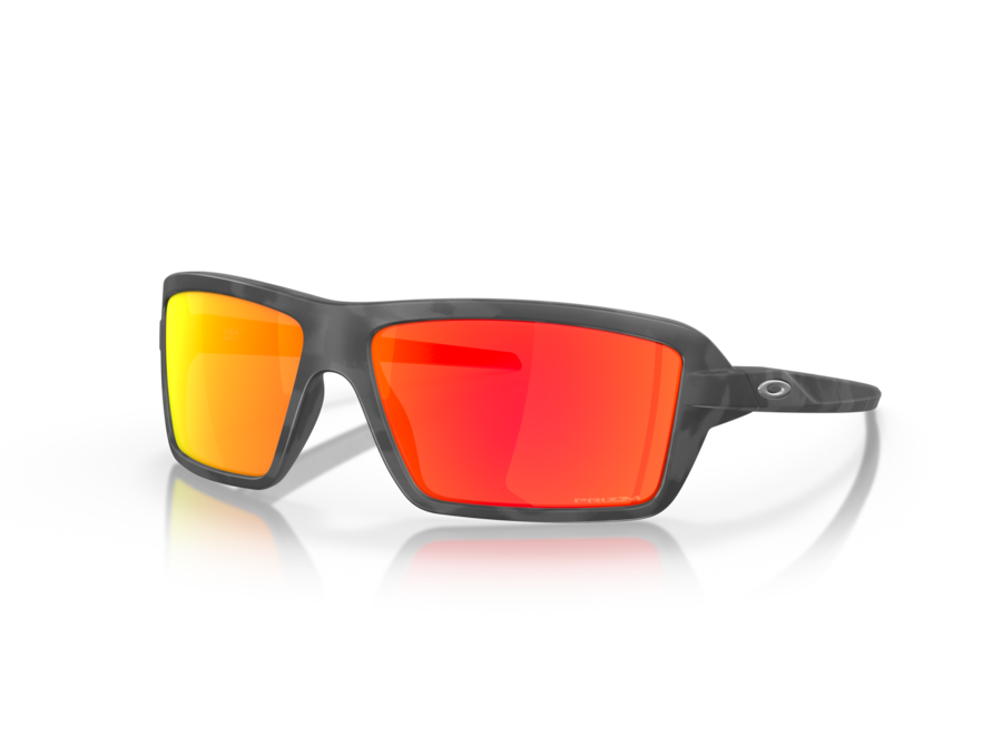 Oakley Cables Black Camo Frame Prizm Ruby Lens