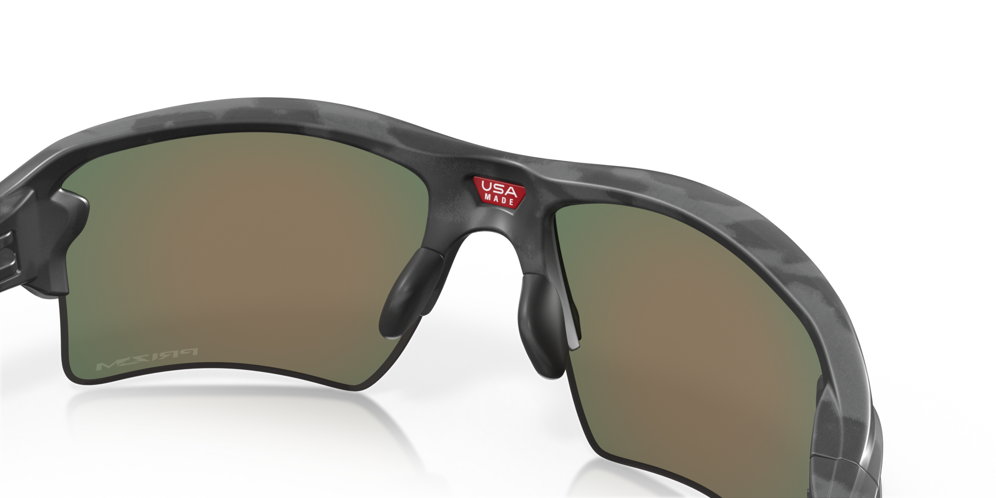 Flak® 2.0 (Low Bridge Fit) Prizm Ruby Lenses, Black Camo Frame Sunglasses