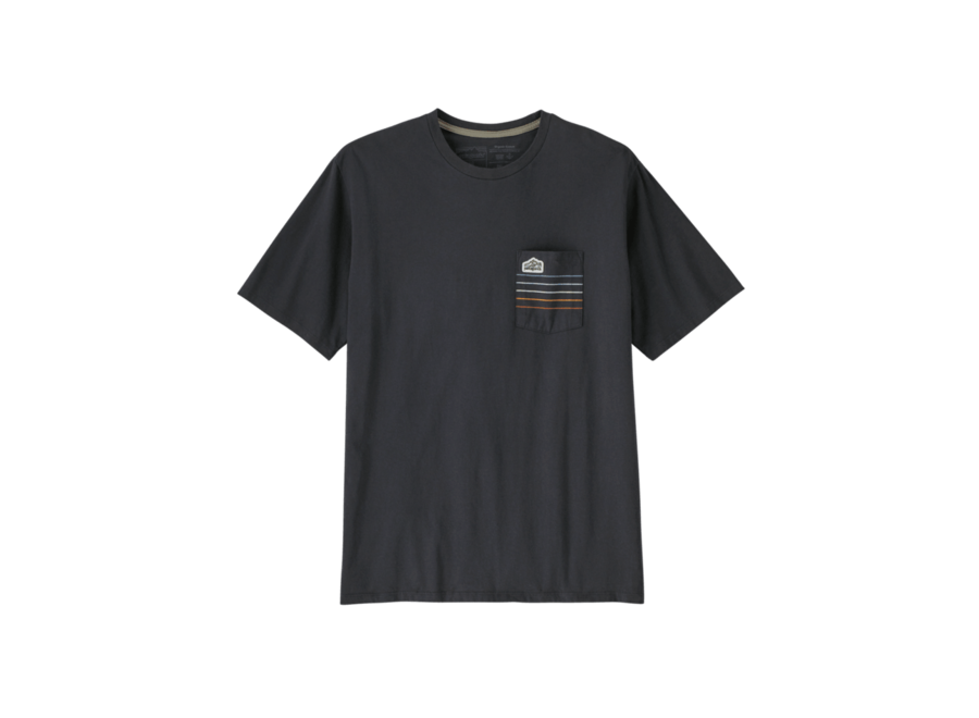 Patagonia Patagonia Line Logo Ridge Stripe Organic Pocket T-Shirt