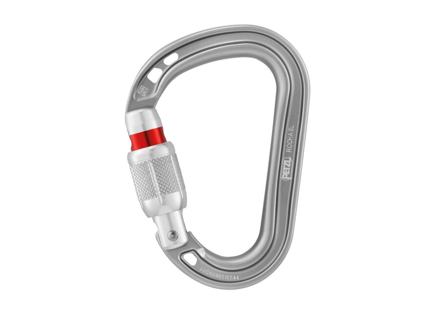 Petzl Rocha Screw-Lock Locking Carabiner Light Gray