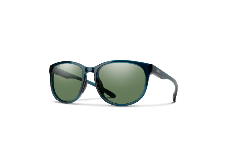 Smith Optics Lake Shasta Sunglass Pacific Crystal Frame ChromaPop Polarized Gray Green