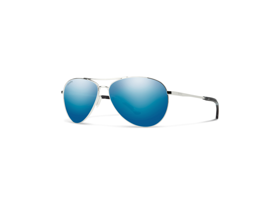 Smith Optics Langley 2 Silver ChromaPop Polarized Blue Mirror