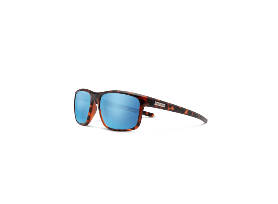 Suncloud Optics Respek Matte Tortoise Polarized Aqua Mirror Sunglasses