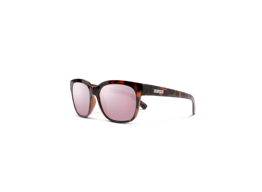 Suncloud Optics Affect Tortoise Polarized Pink Gold Mirror Sunglasses