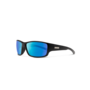 Suncloud Optics Hull Matte Black Polarized Blue Mirror Sunglasses